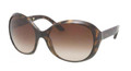 PRADA PR 12OS Sunglasses 2AU6S1 Havana 61-18-130