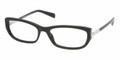 PRADA PR 03NV Eyeglasses 1AB1O1 Blk 55-17-135
