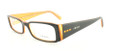Prada PR10FV Eyeglasses 2BX1O1 TOP Blk ON ORANGE 49mm