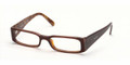 Prada PR10FV Eyeglasses 70I1O1 Br TOP ON Wht AND H (5116)