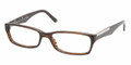 Prada PR10NV Eyeglasses AB61O1 DARK HAVANA (5316)