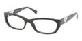Prada PR10OVA Eyeglasses 1AB1O1 GLOSS Blk (5218)
