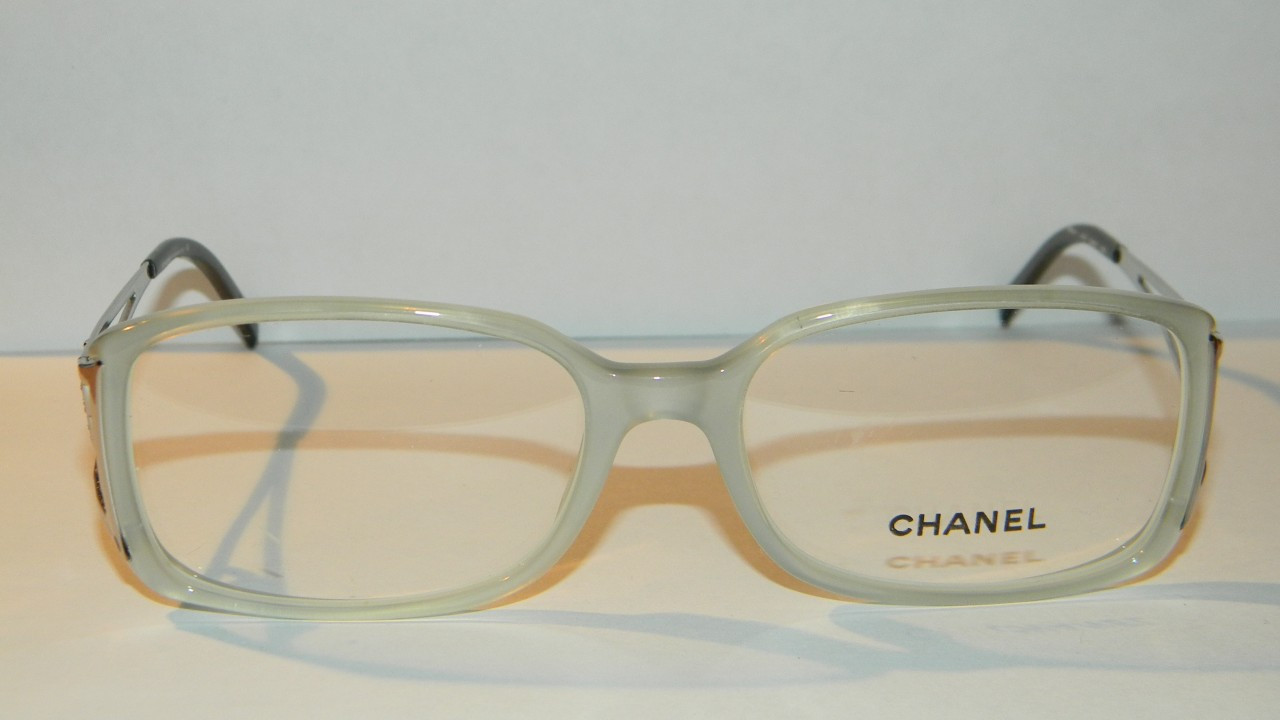 Chanel 3066-B Eyeglasses 767 CLEAR/ CHROME 55mm - Elite Eyewear Studio