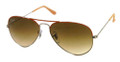 Ray Ban RB3025 Sunglasses 071/51 Orange and Beige w/Slv (5814)