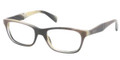 Prada Eyeglasses PR 14PV EAQ1O1 Striped Grey Horn 55MM