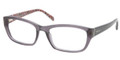 Prada Eyeglasses PR 18OV KAM1O1 Transp Gray 52MM