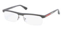 Prada Sport Eyeglasses PS 04CV JAO1O1 Dark Gray 55MM