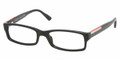 Prada Sport Eyeglasses PS 10AV 1AB1O1 Blk Blk 52MM