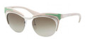 Prada Sunglasses PR 61OS 1BC1X1 Slv Grn 49MM