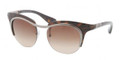 Prada Sunglasses PR 68OS 5AV6S1 Gunmtl Havana 49MM