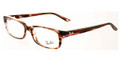 Ray Ban Eyeglasses RX 5187 5165 Violet Transp Bro Demo Lens 50MM