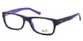 Ray Ban Eyeglasses RX 5268 5181 Top Blk On Violet Demo Lens 48MM
