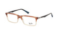 Ray Ban Eyeglasses RX 5269 5193 Striped Br On Opal Demo Lens 51MM