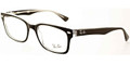 Ray Ban Eyeglasses RX 5286 2034 Top Blk On Transpare Demo Lens 53MM