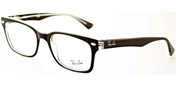 Ray Ban Eyeglasses RX 5286 2034 Top Blk On Transpare Demo Lens 53MM ...