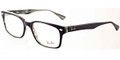 Ray Ban Eyeglasses RX 5286 5153 Top Blue On Horn Grey Demo Lens 53MM