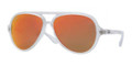 Ray Ban Sunglasses RB 4125 646/69 Matte Trasp Cry Br Mirror Orng 9MM