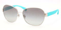 Coach Sunglasses HC 7016 911011 Slv/Aqua Grey Grad 61MM
