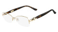 Salvatore Ferragamo Eyeglasses SF2101 015 Shiny Gunmtl 53MM