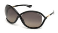 Tom Ford Sunglasses WHITNEY TF0009 01D Shiny Blk 64MM