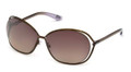 Tom Ford Sunglasses CARLA TF0157 48F Shiny Dark Br 66MM