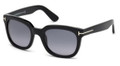 Tom Ford Sunglasses CAMPBELL TF0198 01B Shiny Blk 53MM