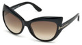 Tom Ford Sunglasses BARDOT TF0284 01F Shiny Blk 59MM