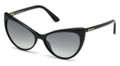Tom Ford Sunglasses ANASTASIA TF0303 01B Shiny Blk 55MM