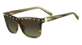 Valentino Sunglasses V606S 305 Striped Khaki 56MM