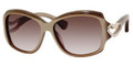Alexander McQueen Sunglasses 4215/S 084AS2 Beige Gold 56MM