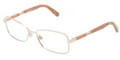 Dolce & Gabbana Eyeglasses DG 1233 1146 Pale Gold Demo Lens 54MM