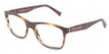 Dolce & Gabbana Eyeglasses DG 3144 2673 Matte Striped Br 53MM