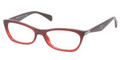 PRADA Eyeglasses PR 15PV MAX1O1 Bordeaux Grad Red 53MM
