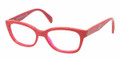 PRADA Eyeglasses PR 20PV OAC1O1 Red Orange Violet 52MM