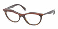 PRADA Eyeglasses PR 23PV MA41O1 Havana 52MM