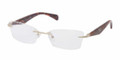 PRADA Eyeglasses PR 68PV MAU1O1 Pale Gold 53MM