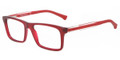EMPORIO ARMANI Eyeglasses EA 3002 5075 Red Transp 53MM