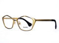 MIU MIU Eyeglasses MU 53LV LAF1O1 Golden Gunmtl 52MM