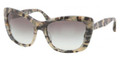 MIU MIU Sunglasses MU 03OS MAM0A7 Grey Horn Wht Havana 57MM