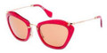 MIU MIU Sunglasses MU 10NS IAG2Z1 Transp Red 55MM