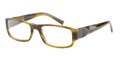 JOHN VARVATOS Eyeglasses V341 AF Olive Horn 53MM