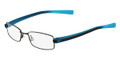 NIKE Eyeglasses 8071 923 Shiny Gunmtl Chlorine Blue 48MM