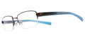NIKE Eyeglasses 8072 221 Walnut Br Blue Fade 52MM