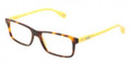 DG Eyeglasses DD 1244 2606 Havana On Yellow 53MM