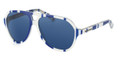 Dolce & Gabbana Sunglasses DG 4201 272080 Stripes Blue Wht 52MM
