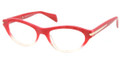 PRADA Eyeglasses PR 18PV PDO1O1 Red Grad Pink 52MM