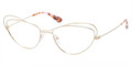 PRADA Eyeglasses PR 56QV MA11O1 Brushed Pale Gold 53MM