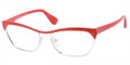PRADA Eyeglasses PR 57QV LAT1O1 Red Slv 56MM