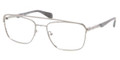 PRADA Eyeglasses PR 58QV 75S1O1 Brushed Gunmtl 53MM