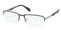 PRADA Eyeglasses PR 59QV FAR1O1 Top Blk Gunmtl 53MM